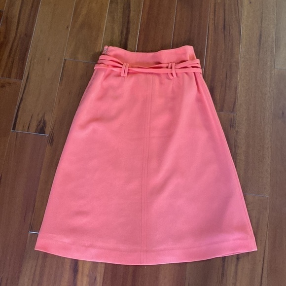 Anthropologie Leifsdottir Coral vintage look midi skirt - Picture 2 of 6
